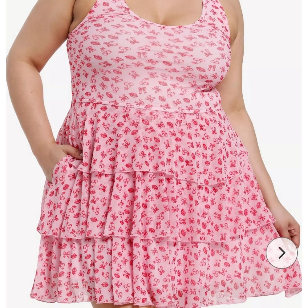 Hot Topic Pink Bow Mini Dress